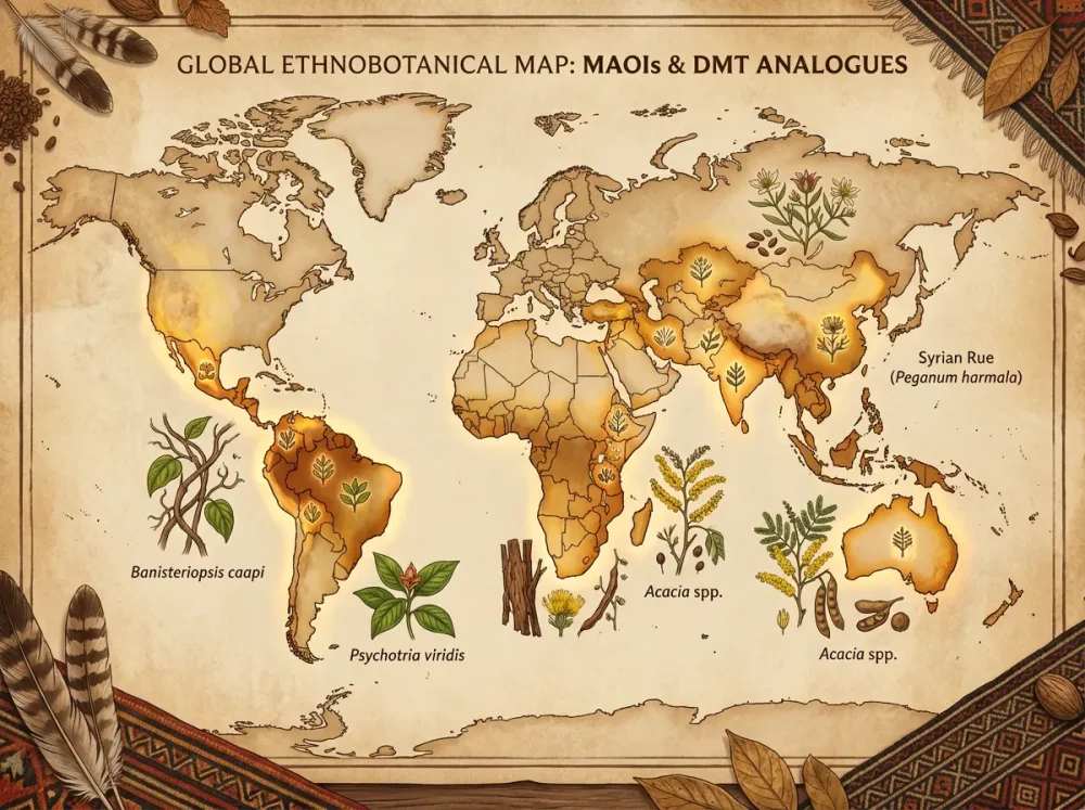 Ayahuasca Banisteriopsis Caapi Map
