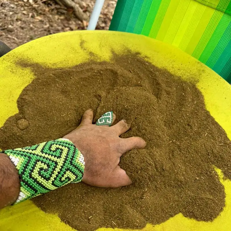 Powder of Mapacho ready for Rapé
