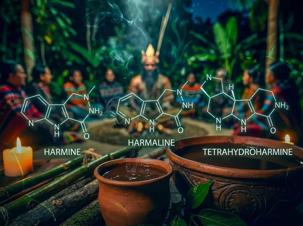 Ayahuasca Banisteriopsis Caapi molecular structure of harmine